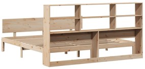 Cama com estante sem colchão 200x200 cm pinho maciço