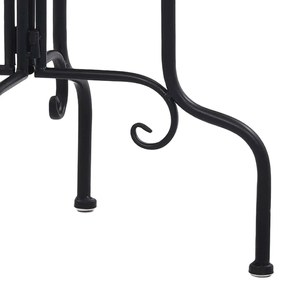 Mesa de apoio em mosaico cerâmica preto e branco