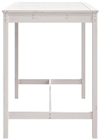 Mesa de jardim 121x82,5x110 cm madeira de pinho maciça branco
