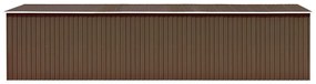 Abrigo de jardim 257x779x181 cm aço galvanizado castanho