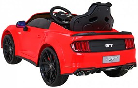 Carro elétrico para Crianças 12V Ford Mustang GT Rodas Eva, Assento de couro Vermelho