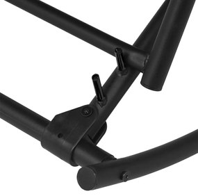Cadeira de baloiço jardim aço e textilene preto