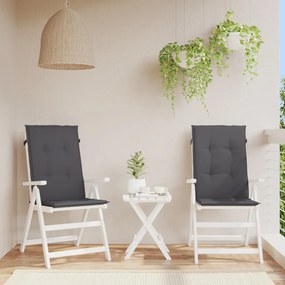Almofadões para cadeiras de jardim 2 pcs antracite 120x50x3cm