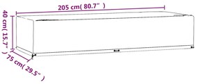 Capas p/ espreguiçadeira 2pcs 12 ilhós 205x75x40 cm polietileno