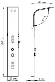 Coluna de duche em alumínio 20x44x130 cm branco