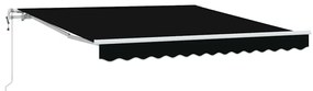 Toldo Retrátil Preto 350 x 250 cm Preto