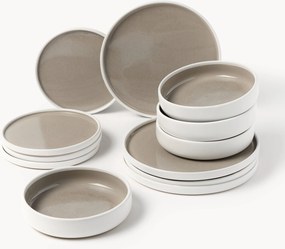 Conjunto de loiça Ginger, 4 pessoas, conjunto de 12