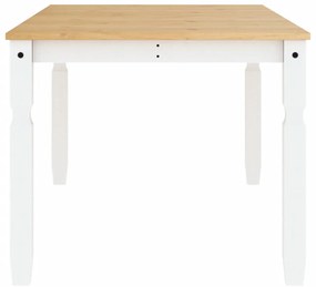 Mesa de jantar Corona 180x90x75 cm madeira pinho maciça branco