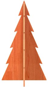 Árvore de Natal decorativa 80 cm pinho maciço castanho-mel