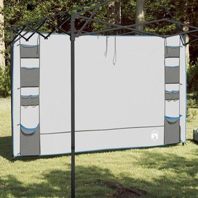 vidaXL Organizador de Tenda Suspenso Cinza e Azul 320 x 182 cm oxford