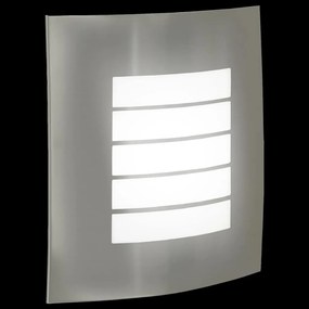 Luz de Parede Exterior 2 pcs Prata Aço Inoxidável IP44
