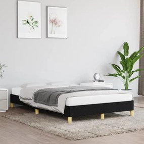 Estrutura de cama sem colchão 120x200 cm tecido preto