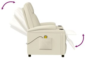 Cadeira de massagens couro artificial branco nata