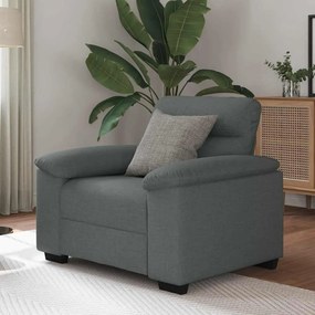 Poltrona 60 cm tecido cinzento-escuro