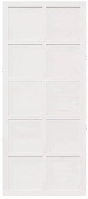 Porta de celeiro Branco 100 x 210 cm Madeira de pinho maciça