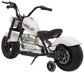 Mota elétrica para Crianças 350 W Chopper Warrior Rodas AR, Assento couro ecológico Branca