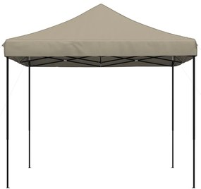 Tenda p/ festas pop-up dobrável 292x292x315cm cinza-acastanhado