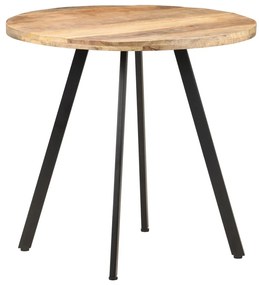 Mesa de jantar 80 cm madeira de mangueira áspera