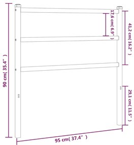 Cabeceira de cama 90 cm metal preto