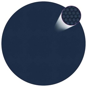 Película p/ piscina PE solar flutuante 527 cm preto e azul