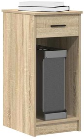 Suporte torre computador com gaveta 35x45x77 cm carvalho sonoma