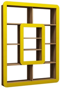 Estante Orkide – Nogueira Amarela – 108,4x140x21,8 cm