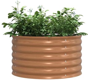 Cama Elevada para Jardim Castanha com Aparência de Madeira 80x80x44 cm