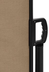 Toldo lateral retrátil 220x600 cm cinzento-acastanhado