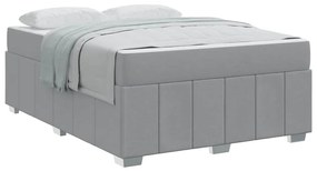 Estrutura da Cama Cinzento-claro 140 x 200 cm tecido