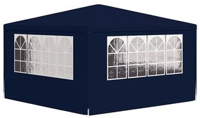 Tenda festas profissional c/ paredes laterais 4x4m 90g/m² azul