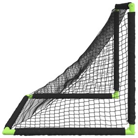 Baliza de futebol infantil dobrável 90x64x64 cm preto