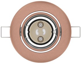 Luminárias Embutidas 12 pcs Redondas GU10 Cobre Ø90 mm Aço