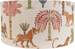 Abajur de tecido multicolorido com estampado de animais 50/50/25