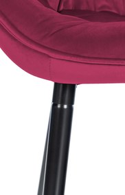Banco de bar Gibson em veludo e com estrutura preta 54 x 103 x 57,5 cm Roxo