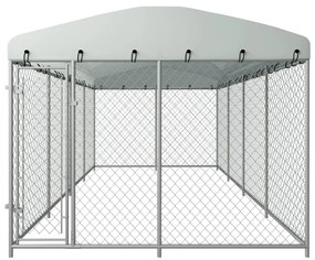 Canil de exterior com telhado 8x4x2,3 m