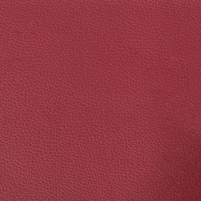 Chaise longue com almofadões couro artificial vermelho tinto