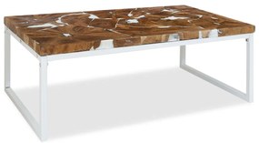 Mesa de centro em resina de teca 110x60x40 cm