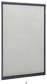 148742 vidaXL Tela anti-insetos de descer para janelas 110x170 cm antracite
