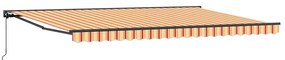 Toldo Retrátil Manual Amarelo e Laranja 500x300 cm
