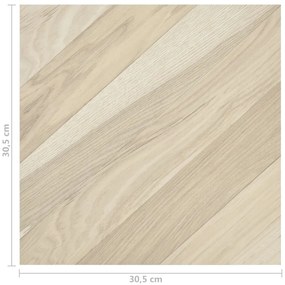 Tábuas soalho autoadesivas 20 pcs 1,86 m² PVC bege às riscas