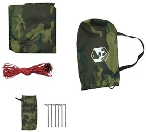 Lona de campismo 462x306x211 cm impermeável camuflagem