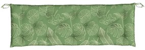 Almofadões banco jardim 2 pcs 150x50x7 cm tecido padrão folhas