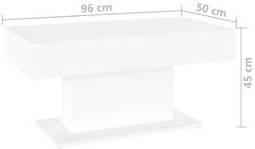Mesa de centro 96x50x45 cm derivados de madeira branco