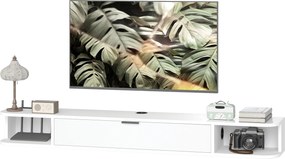 Móvel de TV Suspenso, 140 x 24 x 16 cm, Para Televisores até 60 Polegadas, Branco
