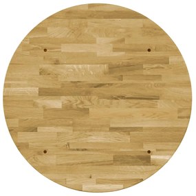 Tampo de mesa madeira de carvalho maciça redondo 44 mm 800 mm