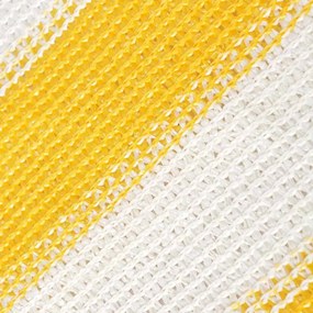 Tela de varanda PEAD 75x600 cm amarelo e branco