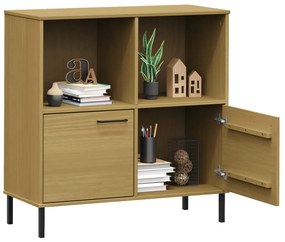 Estante c/ pernas metal 90x35x90,5 cm madeira OSLO castanho