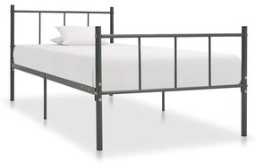 284644 vidaXL Estrutura de cama 100x200 cm metal cinzento
