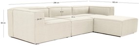 Sofá de Canto Fora – Ecru – 297x66x190 cm