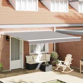 Toldo Retrátil Manual Cinza Claro 400x300 cm